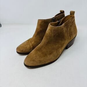 J. Crew Factory Womens Tan Sawyer Suede Ankle Boots Short Fall Neutral Size 8.5